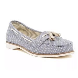 New in box! Blue Chambray Dot Women's Quincy
